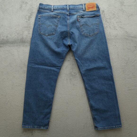 Levi's 505 Jeans Mens Size 38x30 Blue Regular Straight Stretch Denim Pants - Picture 8 of 16